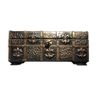 large wooden and copper-made box