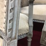 Armchair Cabriolet old Louis XVI style completely renovated