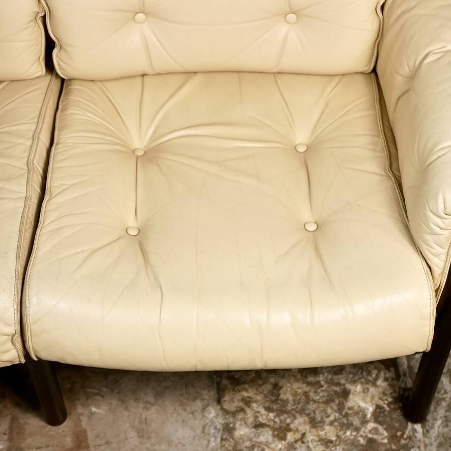 Scandinavian leather sofa by Sven Ellekaer for Coja, 1970