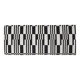 Modern Black Lacquered Iron and Patterned Fabric, 1970s Italian Stool
