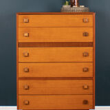 Retro 1960s teak & afromosia tall chest of drawers by homeworthy