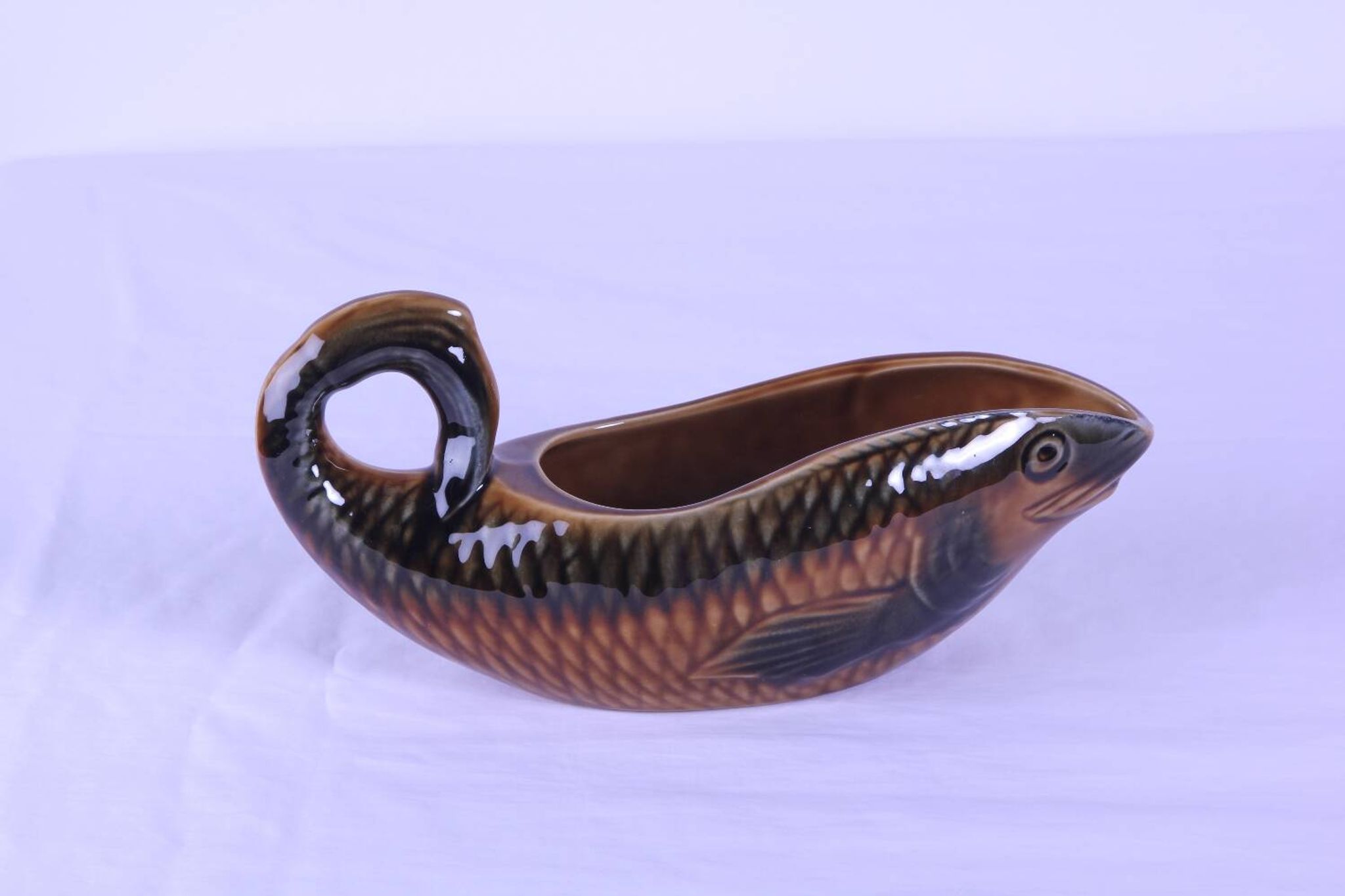 Saucière Sarreguemines en forme de poisson