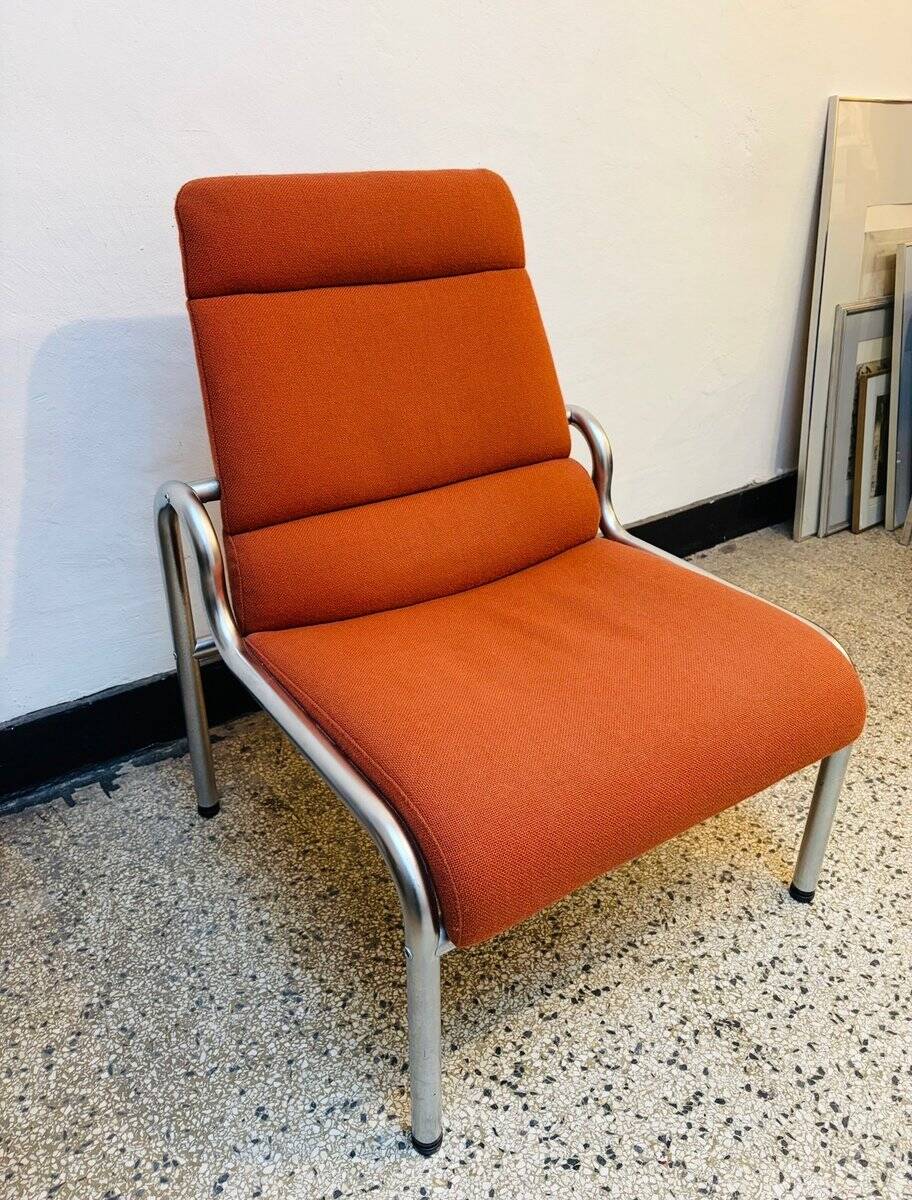 Chaises longues en métal et laine par Martin Stoll, années 1980, ensemble de 2
