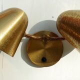 Double wall lamp adjustable brass cocottes