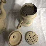 Art Nouveau enamelled sheet metal coffee maker