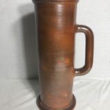 Pichet haut en grès marron années 70