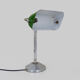 NIAM desk lamp with articulated head, dark green color and chrome. Art Deco