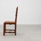 1960s Belgian Mid-Century Chair in Oak and Wicker, Brutalist Style