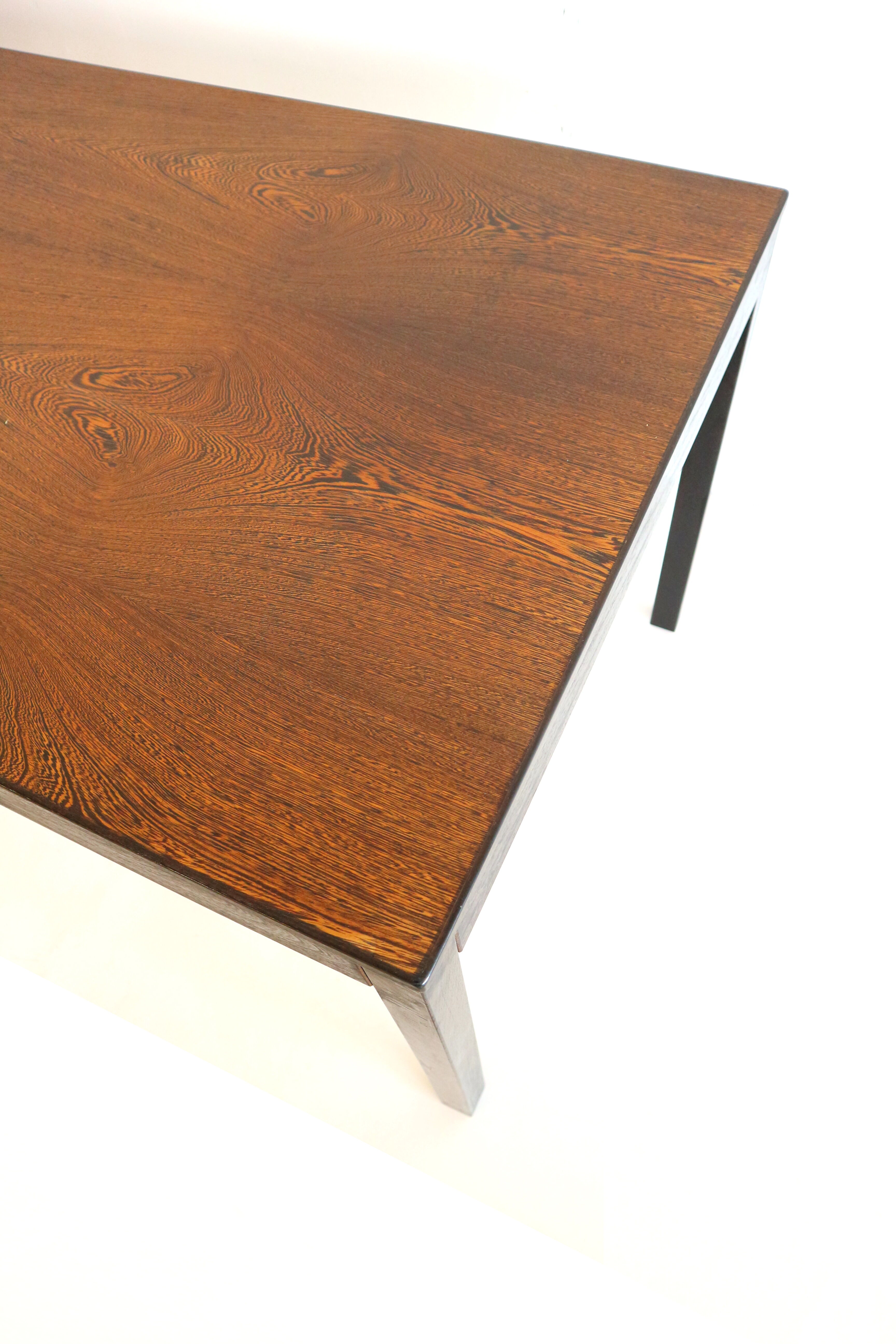 Vintage extendable wenge Brutalist dining table from the 1960s