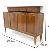 High-Quality Walnut Cabinet in the Style of Paolo Buffa, Italy