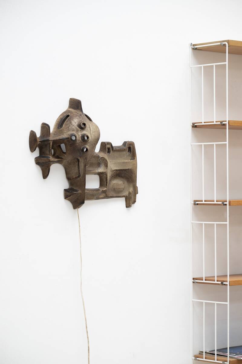 Brutalist wall lamp by Matt Camps for Loré Ceramics, the Netherlands, 1960s