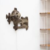 Brutalist wall lamp by Matt Camps for Loré Ceramics, the Netherlands, 1960s