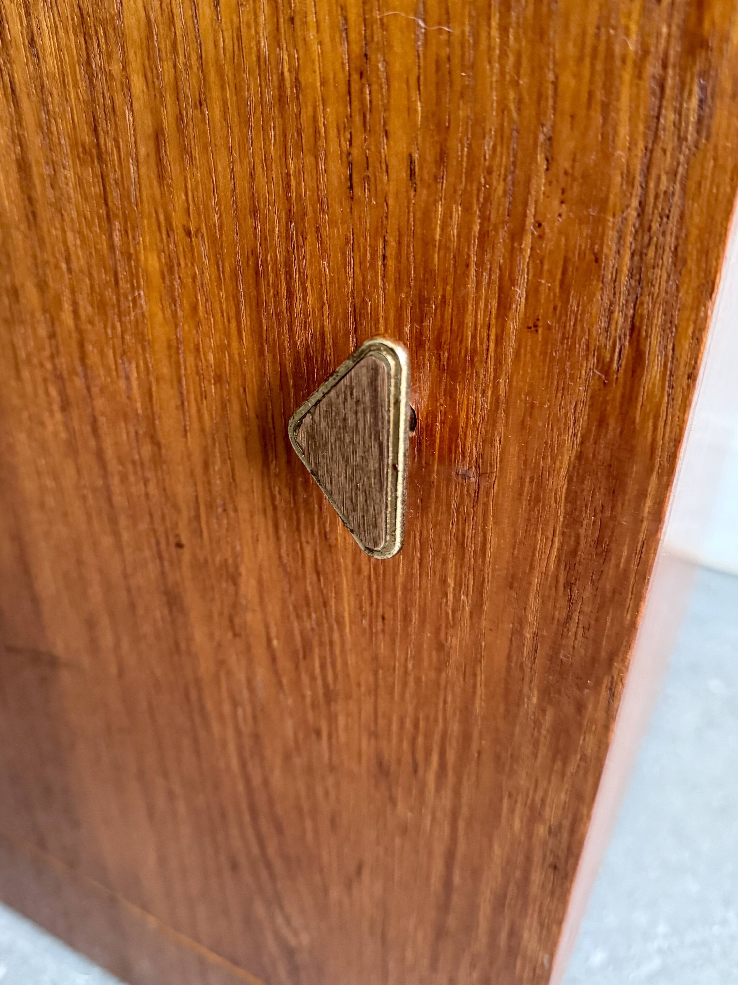 Vintage Bedside Table with Cabinet