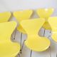 Set Of 6 Seven Chairs Model 3107 Lacquered In Yellow By Arne Jacobsen For Fritz Hansen From 1990s