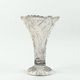 Bohemian crystal trumpet vase on foot vintage crystal vase 1940