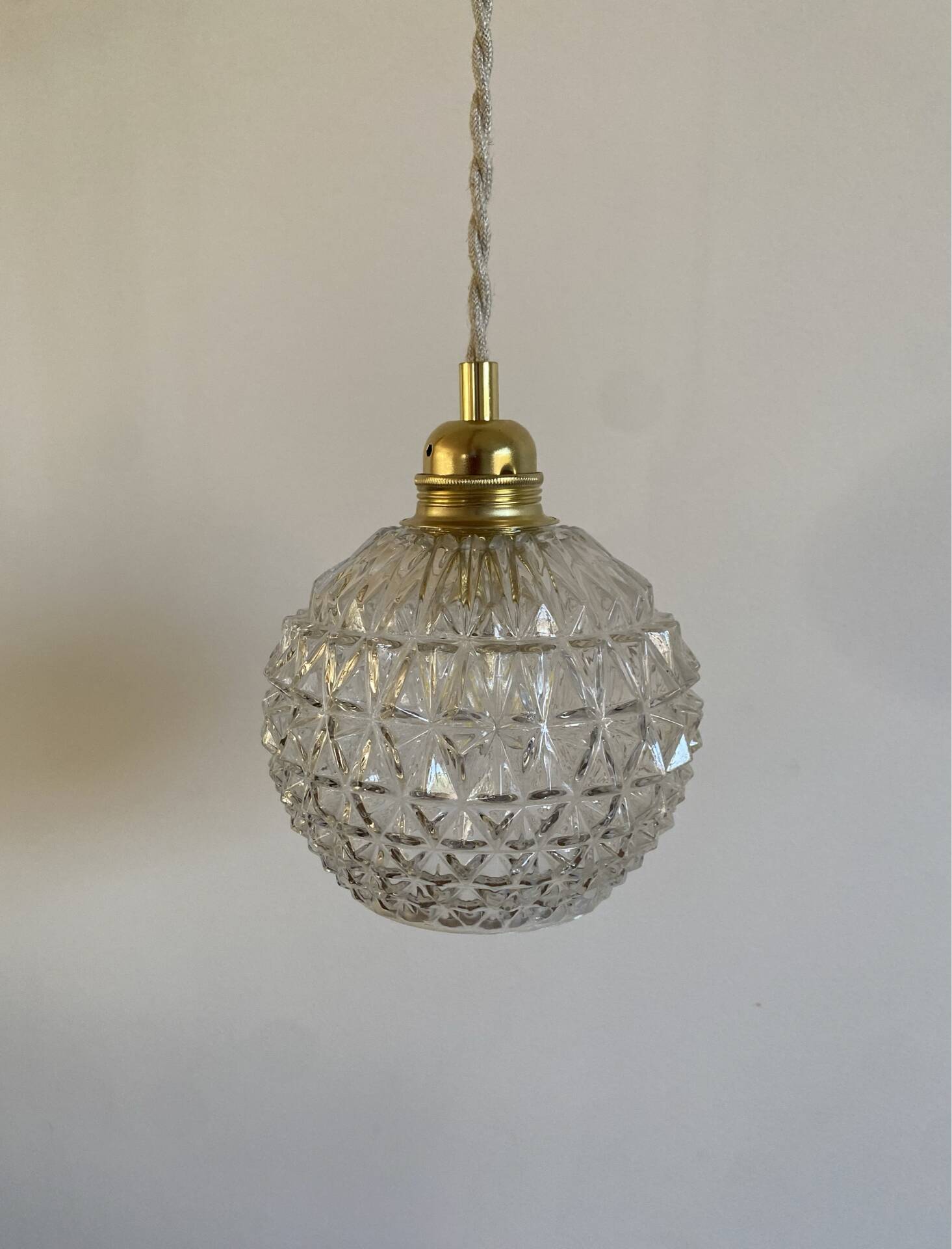 Vintage glass globe lamp