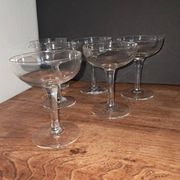 6 coupes à champagne en cristal neuves