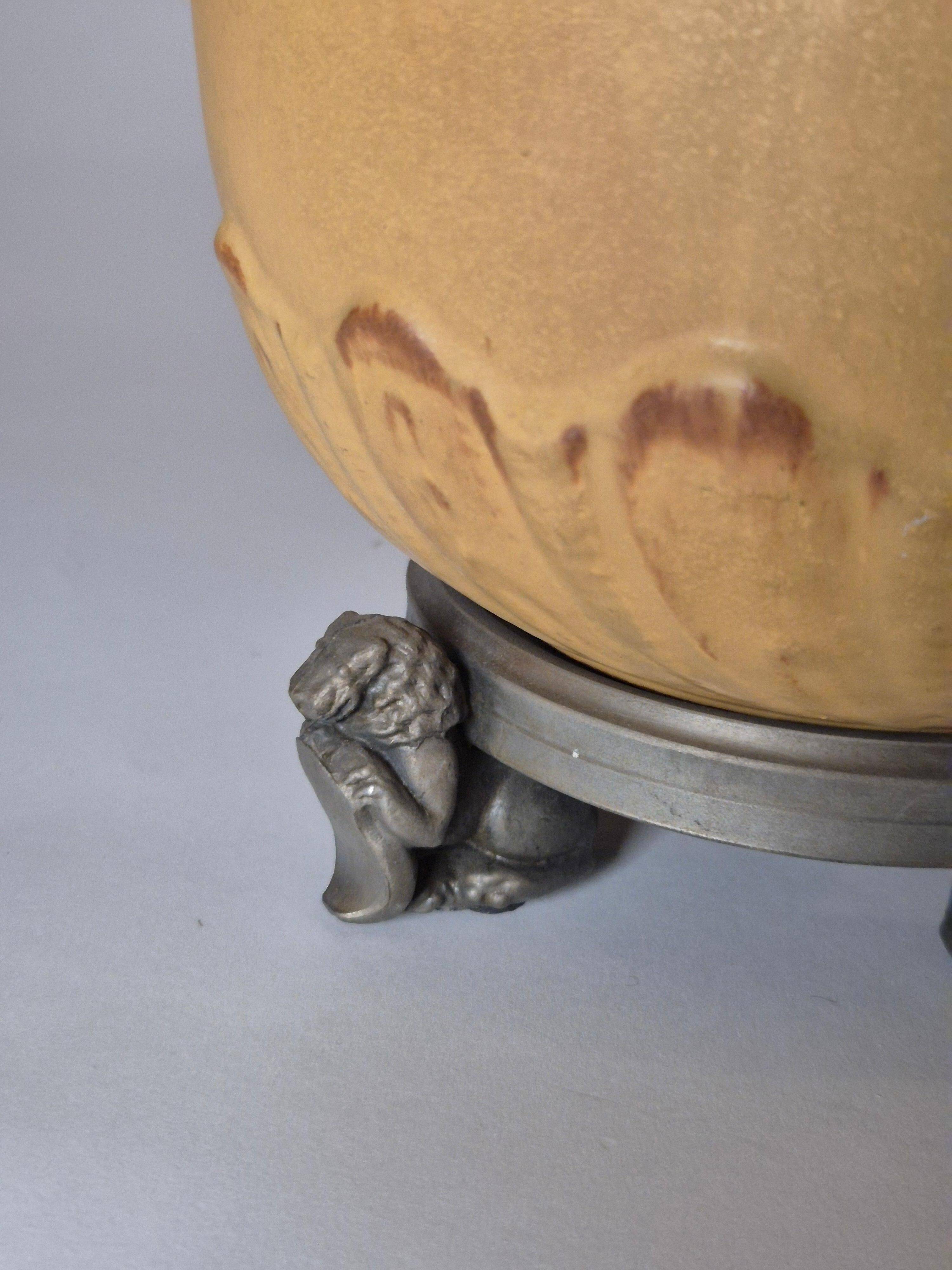 A rare Swedish Grace Table Lamp by Svenska Metallverken, 1920/30s, Chinoiserie