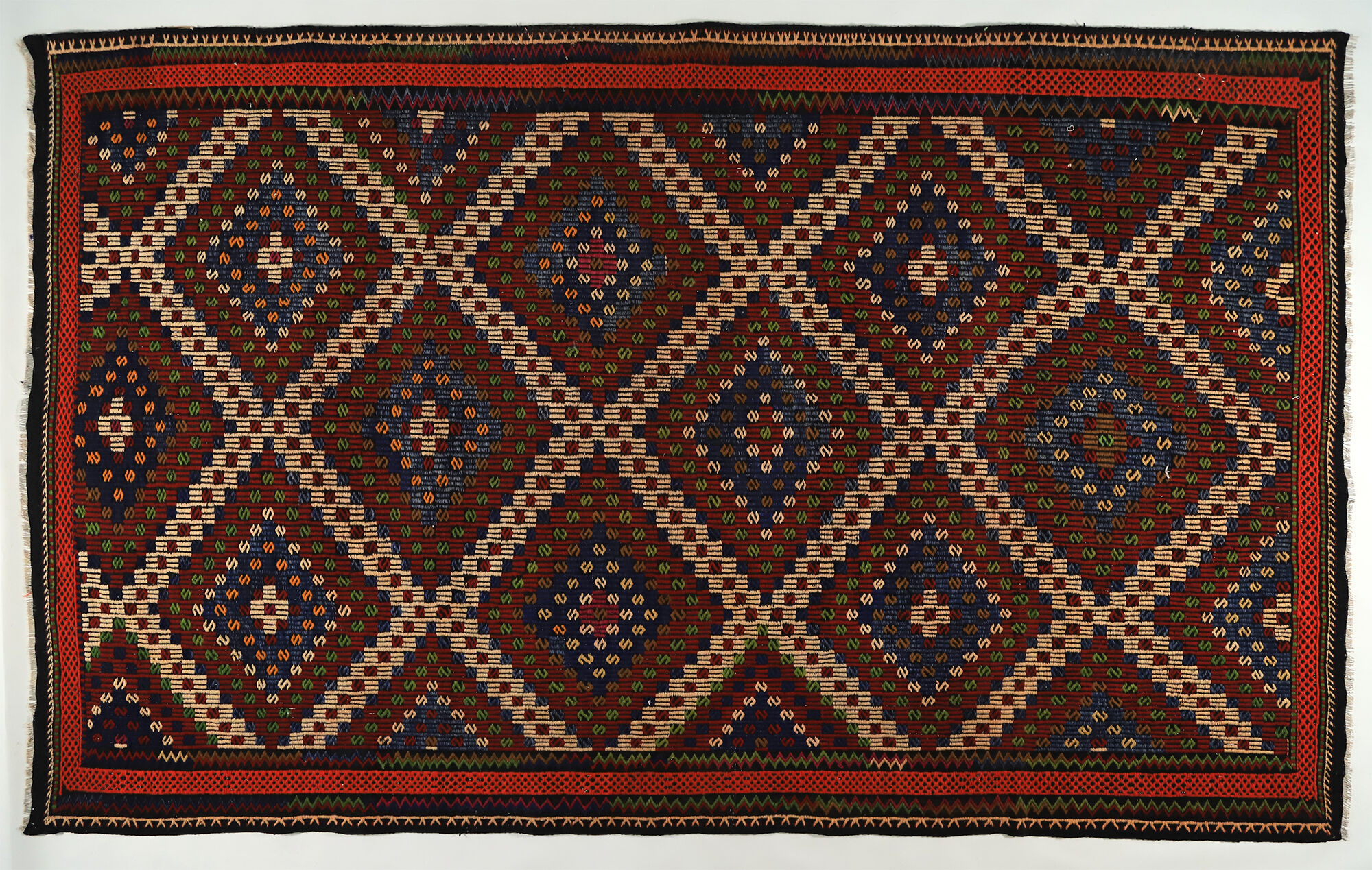 Anatolian handmade kilim rug 330 cm x 205 cm