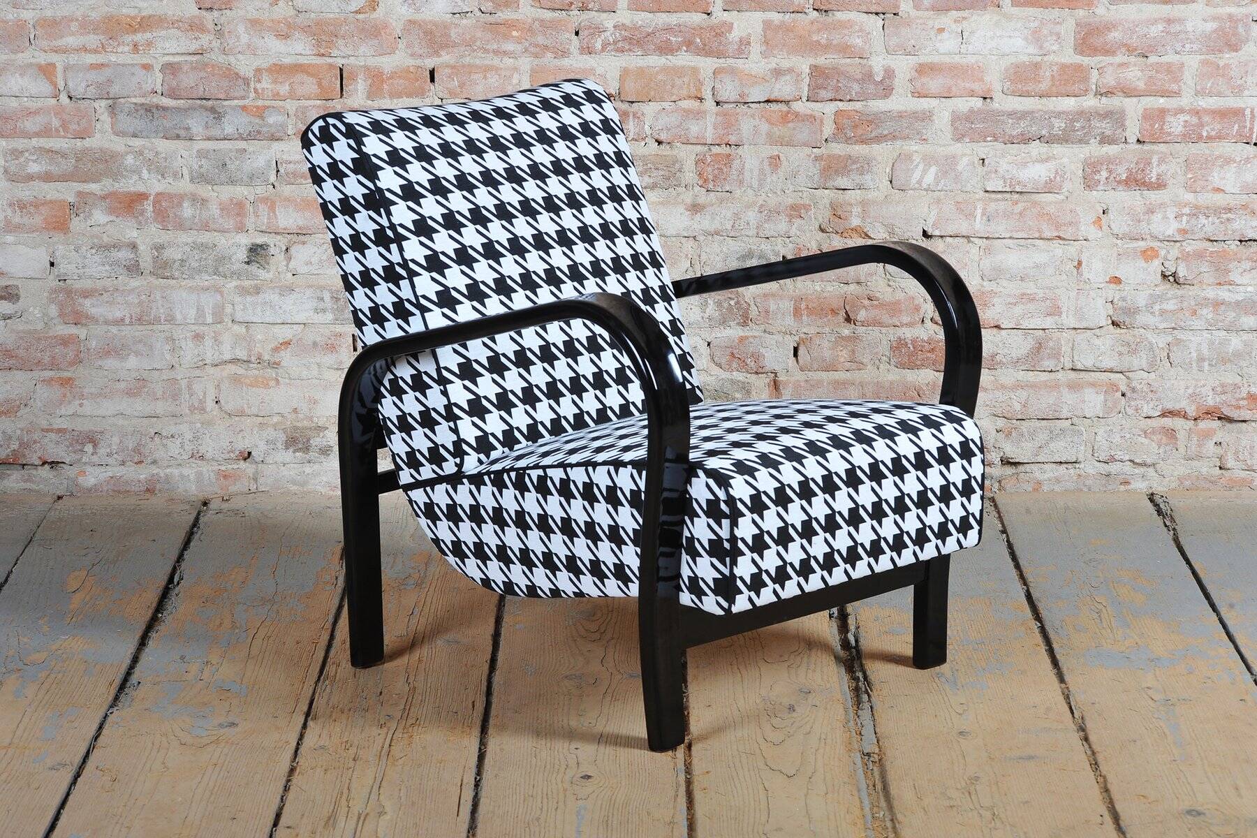 Czech Art Deco Beech Armchair by Koželka and Kropáček, 1930s