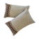 Pair of retro knitted wool cushions