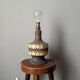 Lamp base in stoneware, handcrafted, bohemian Scandinavian style.
