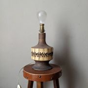 Pied de lampe en grès fabrication artisanale campagne bohème scandinav