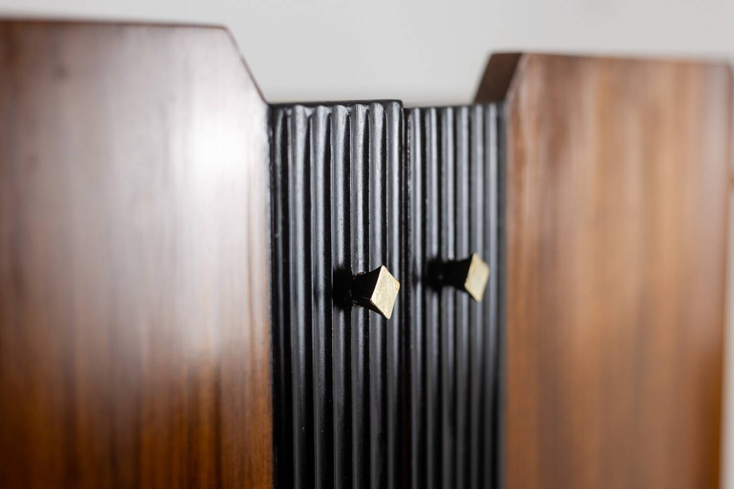 Pair of Italian cabinets in teak veneer. 1960s.