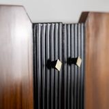 Pair of Italian cabinets in teak veneer. 1960s.