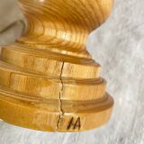 Wooden foot lamp rattan lampshade