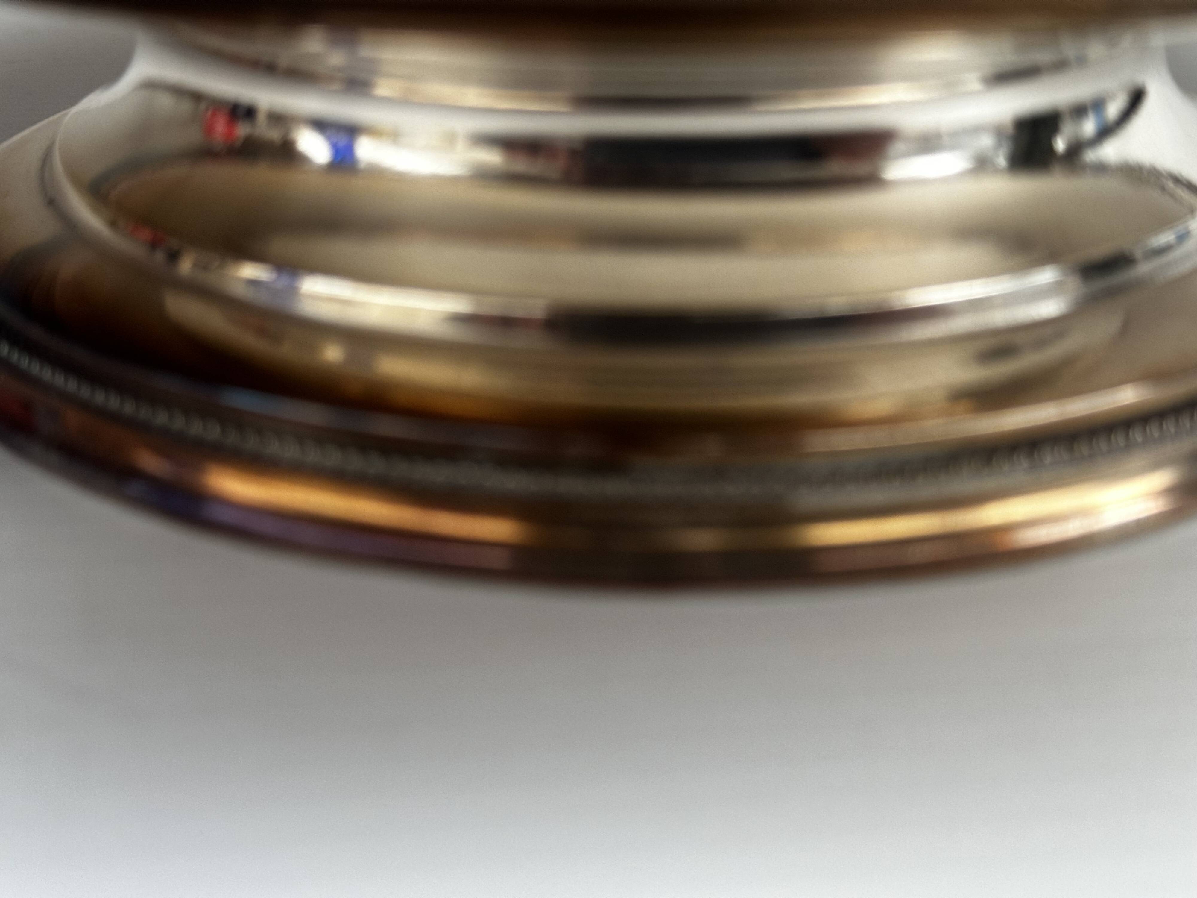 Art Deco Silver Metal Centerpiece - Octagonal Shape