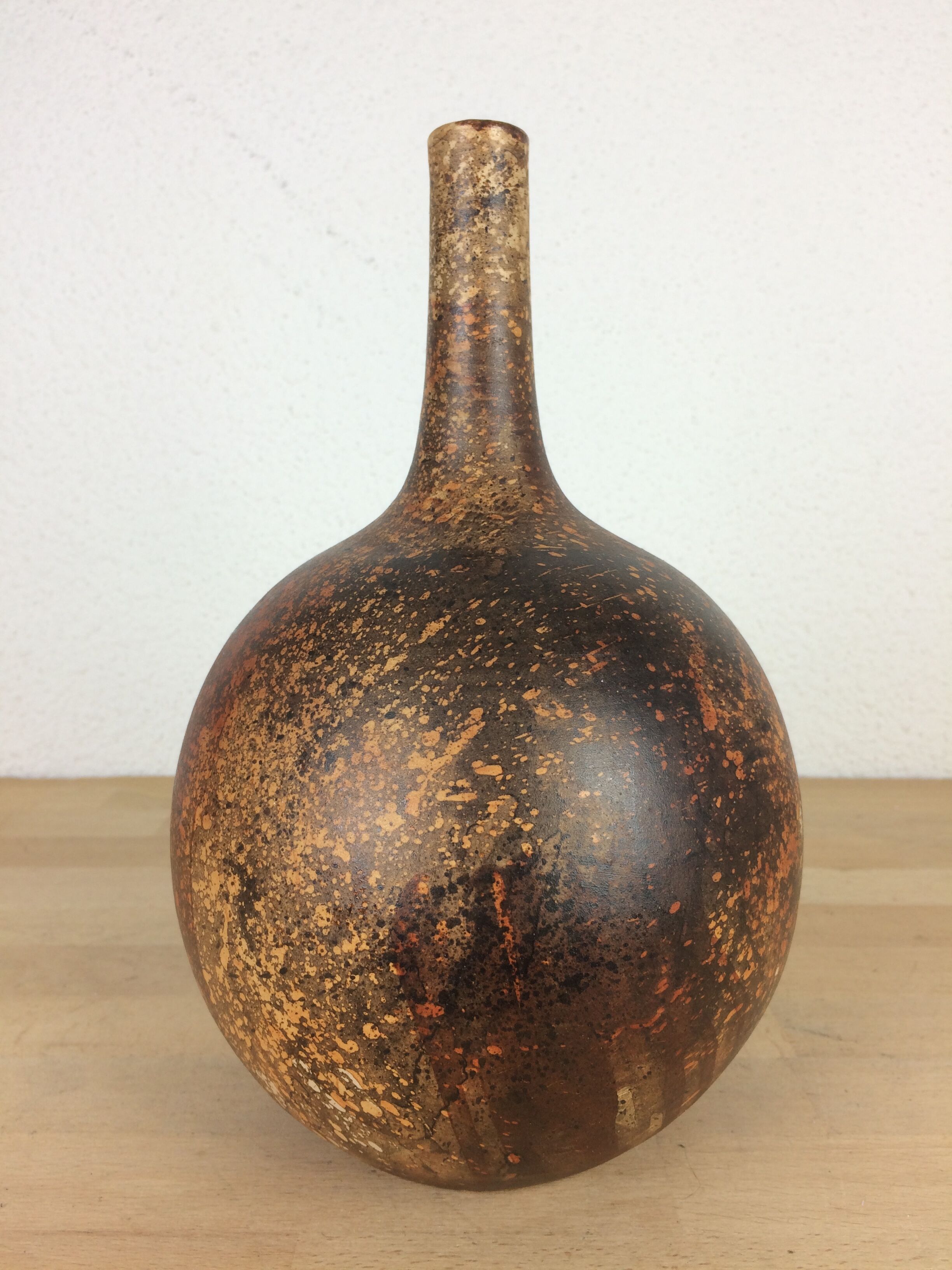 Ceramic ball vase signed Gerhard Liebenthron, 70s