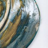 French hand-painted art pottery charger dish by Marjatta Taburet, Quimper, 1960s.