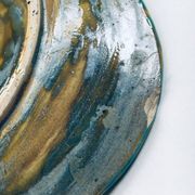French hand-painted art pottery charger dish by Marjatta Taburet, Quimper, 1960s.