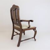 Chaise en bois néobaroque avec vannerie viennoise