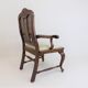 Chaise en bois néobaroque avec vannerie viennoise