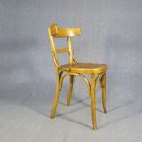 Set of 6 Fischel 1932 bistro chairs with exceptional wooden seats
