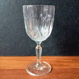6 clear wine glasses VMC Reims France, teardrop, diamond Roxane 4 cl