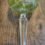 Ancien verre en cristal Saint Louis Roemer taillé vert Absinthe