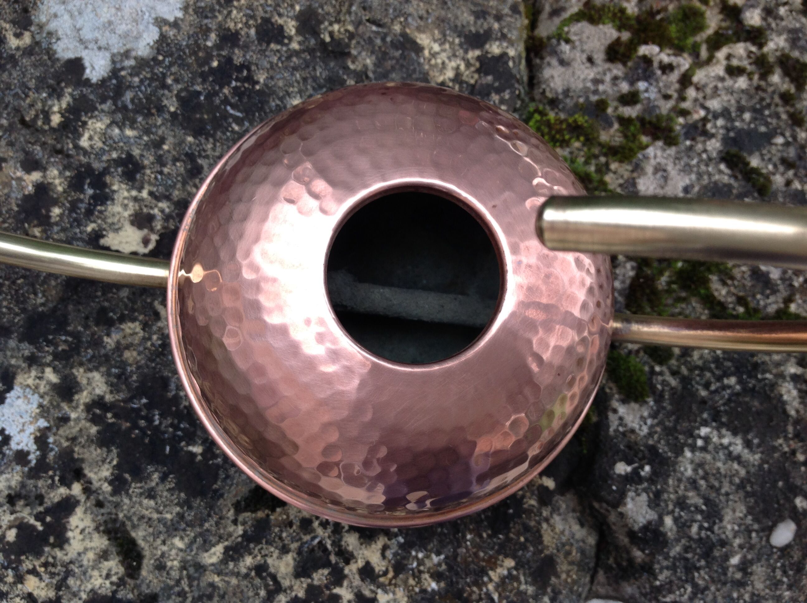 Red copper/vintage ball watering can 60s/70s