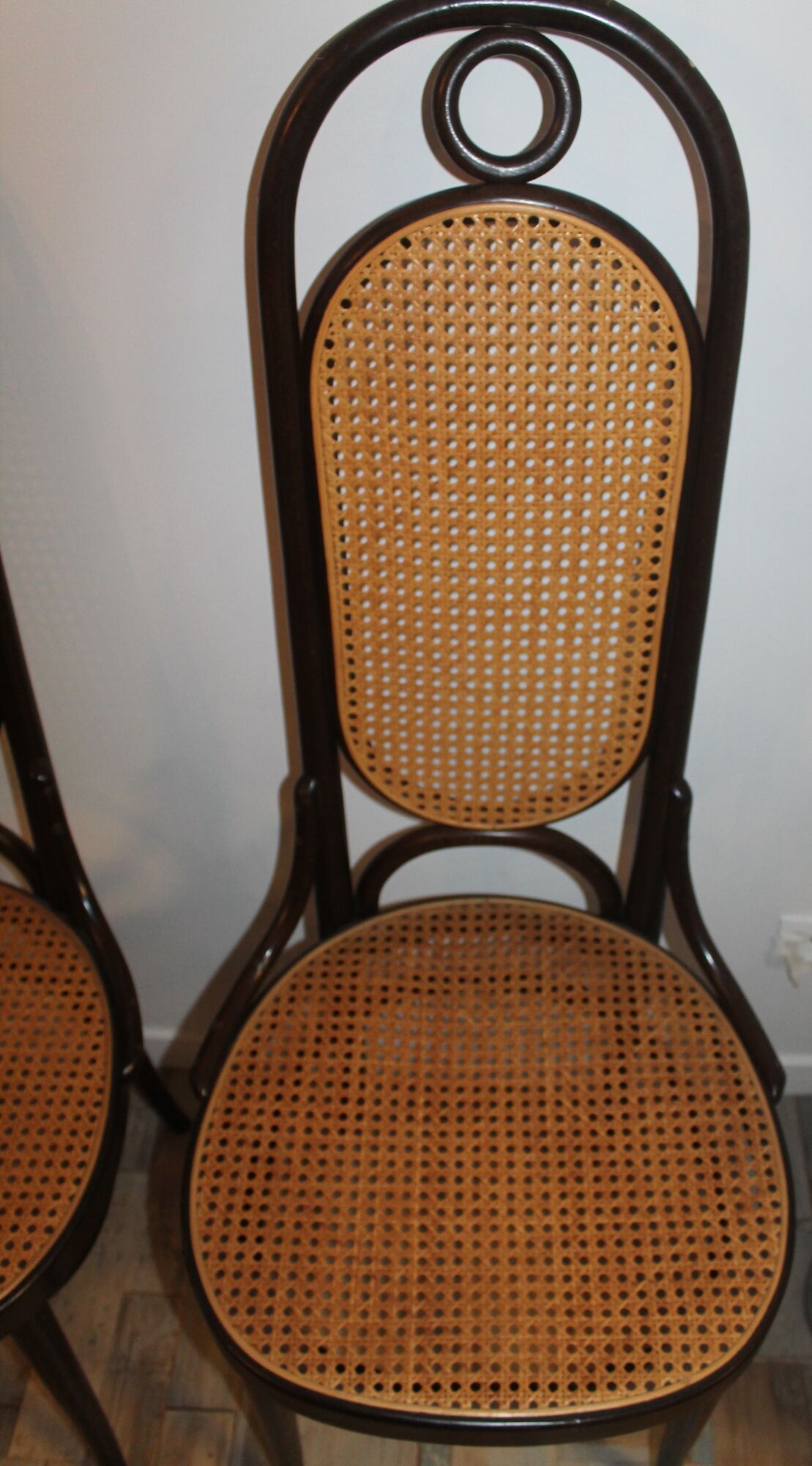 Lot of 4 thonet chairs no. 17 of the 70s