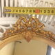 Miroir ovale ruban en laiton