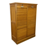 Double filing cabinet with curtains