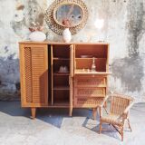 Rattan cabinet cabinet