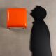 Artemide Cnosso lamp in coloured plastic, designed in Italy in the 1960s-70s.