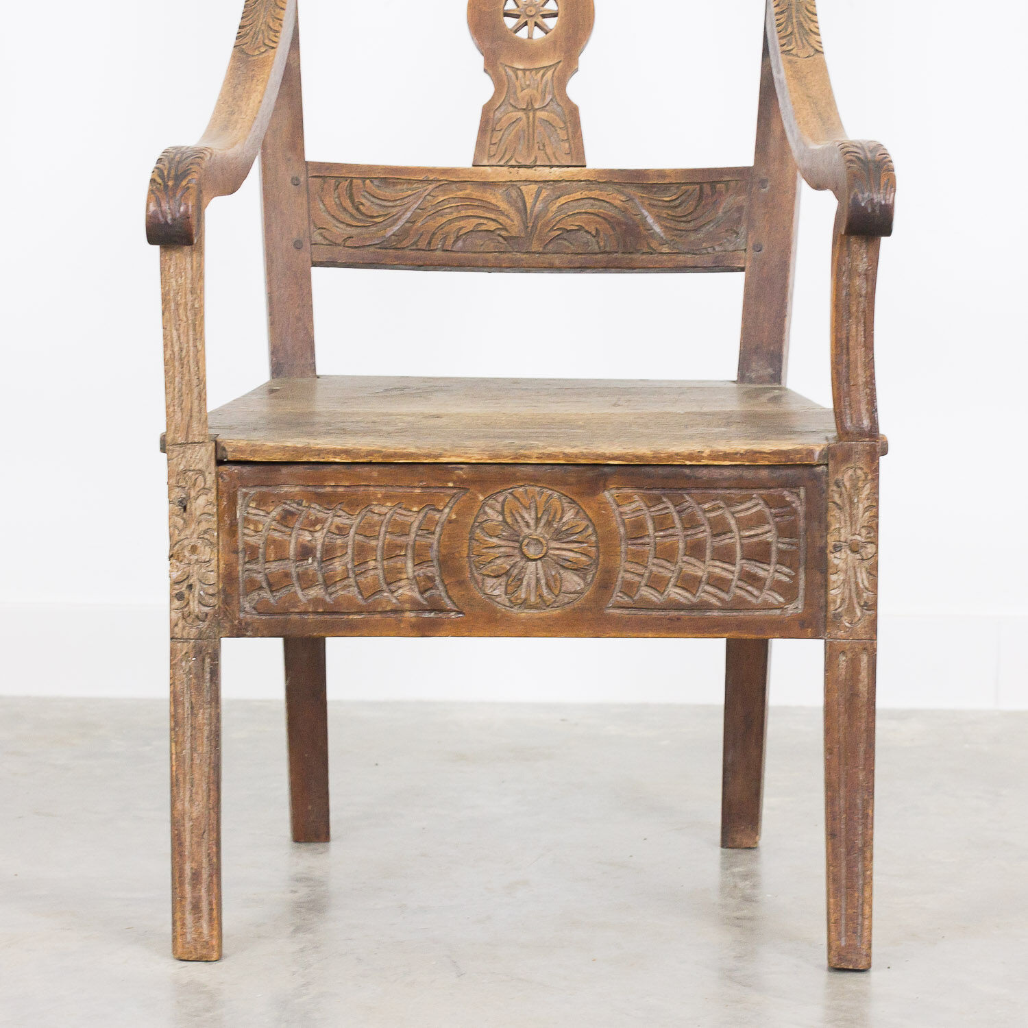 Antique oak armchair