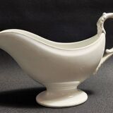 White iron earth sauce boat from Creil and Montereau, late 19th century