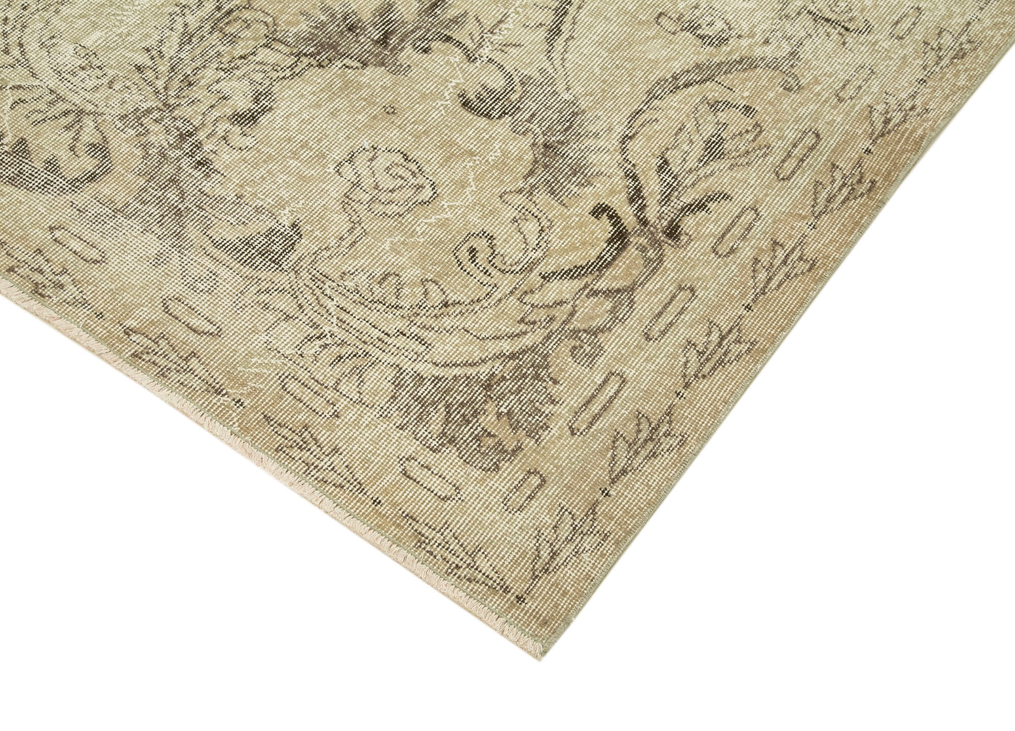 Tapis beige turc antique noué à la main 207 cm x 309 cm