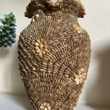 Shell vase from the 70s vintage sandblasted