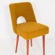 Chaise 'Shell' bouclé jaune ocre, années 1960
